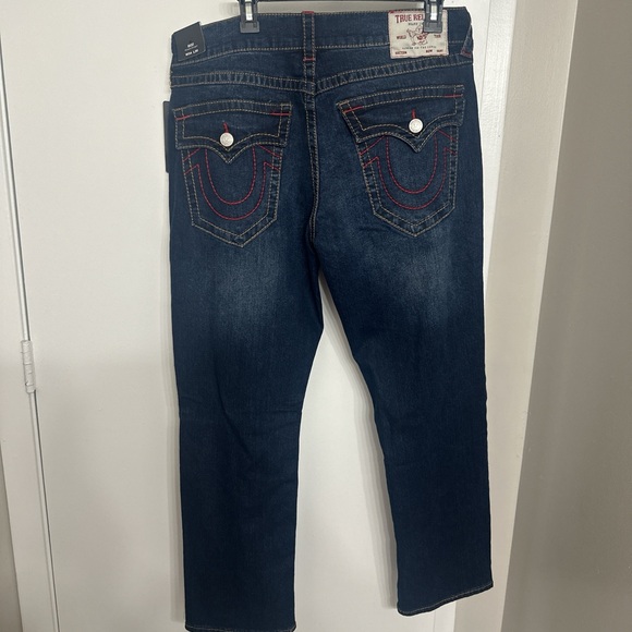 True Religion Indigo Jeans with Red Accents